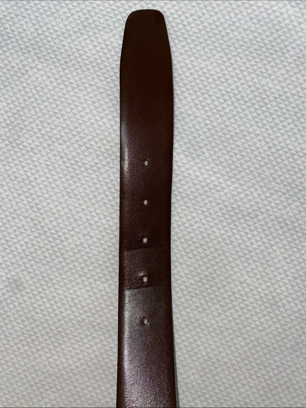 Men's Brown Genuine Leather Belt with Silver Buckle